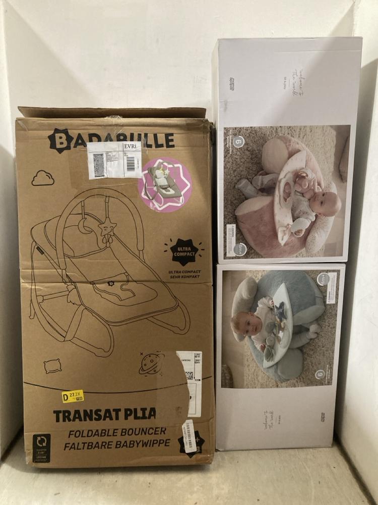 Lot 699  
            Chesterfield SR47 - Parcel Delivery Only 
                
3 X ASSORTED BABY AND TODDLER ITEMS TO INCLUDE BADABULLE TRANSAT PLIABLE FOLDABLE...