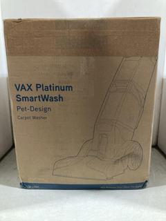 Lot 712  
            Chesterfield SR47 - Parcel Delivery Only 

                
VAX PLATINUM SMARTWASH PET-DESIGN CARPET WASHER ORIGINAL RRP £199. (LOCATION: C4)