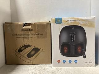 Lot 720  
            Chesterfield SR47 - Parcel Delivery Only 

                
HOMEDICS DELUXE SHIATSU FOOT MASSAGER WITH HEAT TO INCLUDE COMFIER FOOT MASSAGER ...