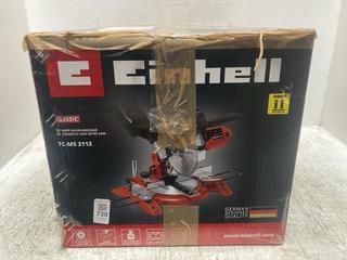 Lot 739  
            Chesterfield SR47 - Parcel Delivery Only 

                
EINHELL CORSSCUT AND MITRE SAW - MODEL NO. TC-MS 2112 (LOCATION: C6)