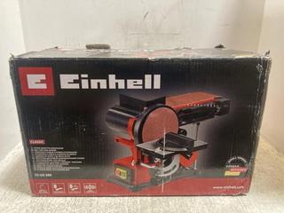 Lot 746  
            Chesterfield SR47 - Parcel Delivery Only 

                
EINHELL BELT AND DISC SANDER - MODEL NO. TC-US 380 ORIGINAL RRP £119 (LOCATION: C6)