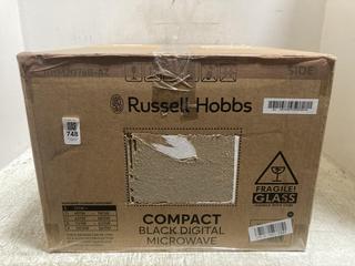 Lot 748  
            Chesterfield SR47 - Parcel Delivery Only 

                
RUSSELL HOBBS 20L 800W MICROWAVE OVEN - MODEL NO. RHM2076B-AZ (LOCATION: C6)
