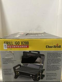 Lot 764  
            Chesterfield SR47 - Parcel Delivery Only 

                
CHAR BROIL GRILL2GO X200 TRU INFRARED PORTABLE GAS BBQ GRILL ORIGINAL RRP £189 (L...