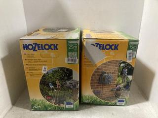 Lot 816  
            Chesterfield SR47 - Parcel Delivery Only 

                
HOZELOCK 30M WALL MOUNTED HOSE REEL TO INCLUDE HOZELOCK 2 IN 1 60M HOSE REEL (LOC...