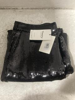 Lot 837  
            Chesterfield SR47 - Parcel Delivery Only 

                
THEORY WOMENS RELAXED SEQUIN TROUSERS IN BLACK SIZE 8 ORIGINAL RRP £420 - 410007 ...