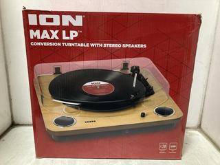 Lot 863  
            Chesterfield SR47 - Parcel Delivery Only 

                
ION MAX LP CONVERSION TURNTABLE WITH STEREO SPEAKERS. (LOCATION: C10)