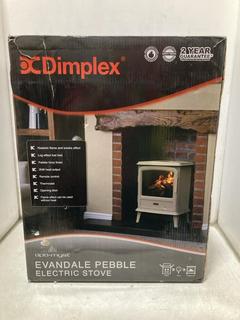 Lot 867  
            Chesterfield SR47 - Parcel Delivery Only 

                
DIMPLEX EVANDALE PEBBLE ELECTRIC STOVE. (LOCATION: C10)