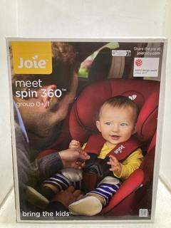 Lot 946  
            Chesterfield SR47 - Parcel Delivery Only 

                
JOIE MEET SPIN 360 CAR SEAT ORIGINAL RRP £174 (LOCATION: D2)