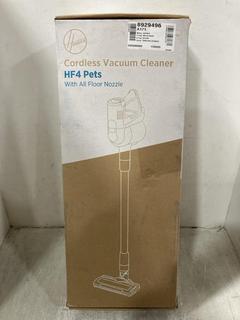 Lot 983  
            Chesterfield SR47 - Parcel Delivery Only 

                
HOOVER HF4 PETS CORDLESS VACUUM CLEANER ORIGINAL RRP £250 (LOCATION: D4)