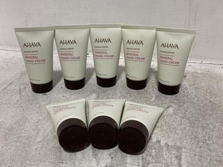 Lot 1037  
            Chesterfield SR46 - Parcel Delivery Only 

                
8 X AHAVA DEADSEA WATER MINERAL HAND CREAM 40ML - MAKEUP BAG INCLUDED (LOCATION: E2)