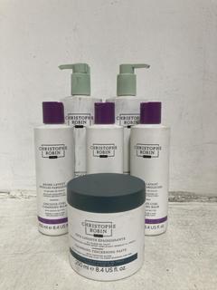Lot 1057  
            Chesterfield SR46 - Parcel Delivery Only 

                
6 X ASSORTED CHRISTOPHE ROBIN BEAUTY PRODUCTS TO INCLUDE CHRISTOPHE ROBIN HYDRATI...