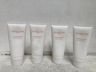 Lot 1171  
            Chesterfield SR46 - Parcel Delivery Only 

                
4 X SACHAJUAN HAIR AFTER THE SUN TREATMENT 100ML - TOTAL LOT ORIGINAL RRP £148 (L...
