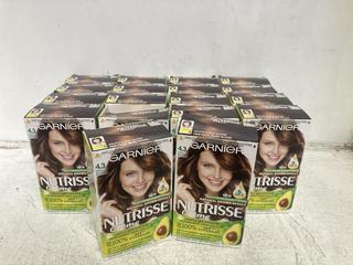 Lot 1183  
            Chesterfield SR46 - Parcel Delivery Only 

                
18 X GARNIER NUTRISSE CREME RESTORING CONDITIONER PERMANENT HAIR COLOUR IN SHADE ...