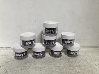 Lot 1191  
            Chesterfield SR46 - Parcel Delivery Only 

                
8 X BOLT BEAUTY GLOW DONT SHINE CAPSULES - TOTAL LOT ORIGINAL RRP £336 (LOCATION:...