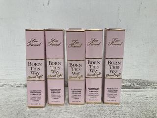 Lot 1197  
            Chesterfield SR46 - Parcel Delivery Only 

                
5 X TOO FACED BORN THIS WAY ETHEREAL LIGHT ILLUMINATING SMOOTHING CONCEALER 5ML I...