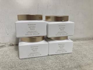 Lot 1226  
            Chesterfield SR46 - Parcel Delivery Only 

                
4 X ELIZABETH ARDEN WHITE TEA BODY WATER CREAM 225ML (LOCATION: E4)
