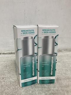 Lot 1235  
            Chesterfield SR46 - Parcel Delivery Only 

                
2 X DERMALOGICA RETINOL CLEARING OVERNIGHT OIL 30ML - TOTAL LOT ORIGINAL RRP £170...