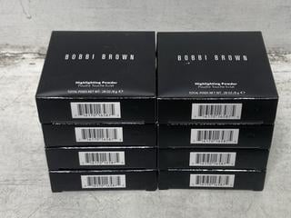 Lot 277  
            Chesterfield SR46 - Parcel Delivery Only 

                
8 X BOBBI BROWN HIGHLIGHTING POWDER IN SHADE PINK GLOW - TOTAL LOT ORIGINAL RRP £...