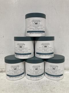 Lot 324  
            Chesterfield SR46 - Parcel Delivery Only 

                
6 X CHRISTOPHE ROBIN CLEANSING THICKENING PASTE SHAMPOO FOR MEN 250ML - TOTAL LOT...
