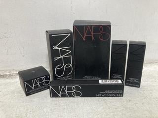 Lot 379  
            Chesterfield SR46 - Parcel Delivery Only 

                
6 X ASSORTED NARS BEAUTY PRODUCTS TO INCLUDE NARS SHEER GLOW FOUNDATION IN SHADE ...