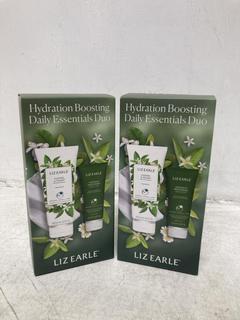 Lot 395  
            Chesterfield SR46 - Parcel Delivery Only 

                
2 X LIZ EARLE HYDRATION BOOSTING DAILY ESSENTIAL DUO - CLEANSE & POLISH CLEANSER ...