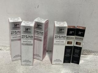Lot 409  
            Chesterfield SR46 - Parcel Delivery Only 

                
6 X ASSORTED IT COSMETICS BEAUTY PRODUCTS TO INCLUDE IT COSMETICS FOUNDATION + SK...