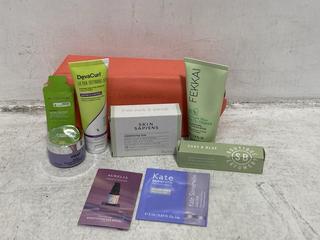 Lot 434  
            Chesterfield SR46 - Parcel Delivery Only 

                
8 X ASSORTED BEAUTY PRODUCTS TO INCLUDE DEVACURL ULTRA DEFINING GEL 44ML - MAKEUP...