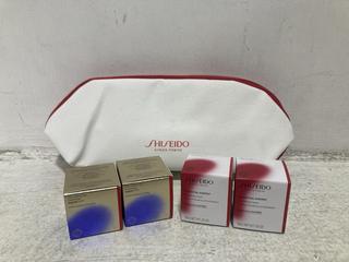 Lot 496  
            Chesterfield SR46 - Parcel Delivery Only 

                
10 X ASSORTED SHISEIDO BEAUTY PRODUCTS TO INCLUDE SHISEIDO VITAL PERFECTION SUPRE...