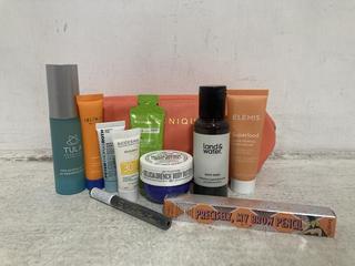 Lot 544  
            Chesterfield SR46 - Parcel Delivery Only 

                
10 X ASSORTED BEAUTY PRODUCTS TO INCLUDE ELEMIS SUPERFOOD GLOWING PRIMING MOISTUR...