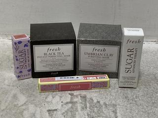 Lot 563  
            Chesterfield SR46 - Parcel Delivery Only 

                
5 X ASSORTED FRESH BEAUTY PRODUCTS TO INCLUDE FRESH SEABERRY REVITALIZING SHAMPOO...