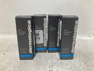 Lot 572  
            Chesterfield SR46 - Parcel Delivery Only 

                
4 X DERMALOGICA SKIN HYDRATING BOOSTER SERUM 30ML - TOTAL LOT ORIGINAL RRP £177 (...
