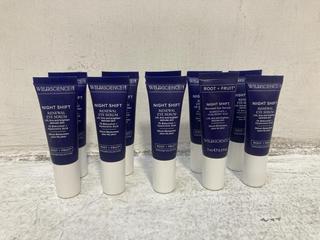 Lot 802  
            Chesterfield SR46 - Parcel Delivery Only 

                
10 X WILD SCIENCE NIGHT SHIFT RENEWAL EYE SERUM 7ML - MAKEUP BAG INCLUDED (LOCATI...