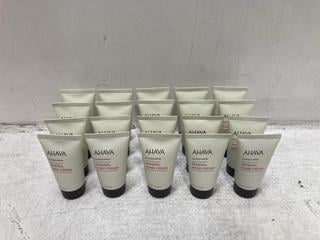 Lot 860  
            Chesterfield SR46 - Parcel Delivery Only 

                
20 X AHAVA DEADSEA WATER MINERAL HAND CREAM 40ML (LOCATION: D4)