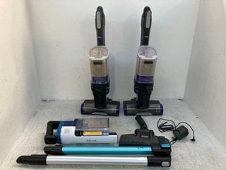 Lot 1011  
            Marchington SR12 - Parcel Delivery Only 

                
QTY OF ASSORTED VACUUM COMPONENTS TO INCLUDE SHARK STICK VACUUM IN BLACK/PURPLE: ...