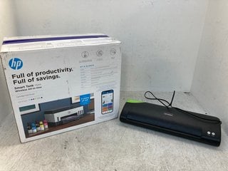 Lot 1016  
            Marchington SR12 - Parcel Delivery Only 

                
HP SMART TANK 7605 WIRELESS ALL-IN-ONE PRINTER TO INCLUDE Q-CONNECT LAMINATOR: LO...