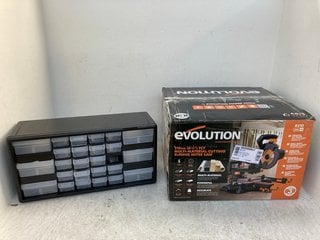 Lot 1020  
            Marchington SR12 - Parcel Delivery Only 

                
EVOLUTION 210MM TCT MULTI-MATERIAL CUTTING SLIDING MITRE SAW TO INCLUDE MULTI STO...