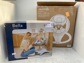 Lot 1031  
            Marchington SR12 - Parcel Delivery Only 

                
BELLA BABY SWING TO INCLUDE MUNCHKIN BABY SWING: LOCATION - E13