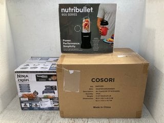Lot 1037  
            Marchington SR12 - Parcel Delivery Only 

                
3 X ASSORTED KITCHEN ITEMS TO INCLUDE NINJA CRISPI PORTABLE COOKING SYSTEM: LOCAT...