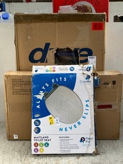 Lot 1045  
            Marchington SR12 - Parcel Delivery Only 

                
3 X ASSORTED ITEMS TO INCLUDE FLEXI FIX MAITLAND TOILET SEAT: LOCATION - E12