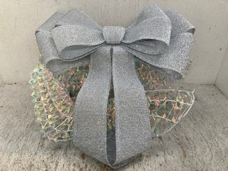 Lot 1063  
            Marchington SR12 - Parcel Delivery Only 

                
FESTIVE LIGHT UP REINDEER TO INCLUDE FESTIVE LIGHT-UP DOOR BOW IN SILVER: LOCATIO...