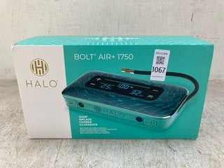 Lot 1067  
            Marchington SR12 - Parcel Delivery Only 

                
HALO BOLT AIR+ 1750 PORTABLE VEHICLE JUMP STARTER: LOCATION - E10
