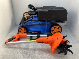 Lot 1075  
            Marchington SR12 - Parcel Delivery Only 

                
YARDFORCE 20V CORDLESS POWER TILLER TO INCLUDE GARDENPAL ELECTRIC LAWNMOWER: LOCA...