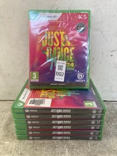 Lot 1102  
            Marchington SR12 - Parcel Delivery Only 

                
7 X XBOX SERIES X/S JUST DANCE 2024 EDITION GAMES: LOCATION - E8