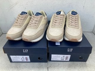 Lot 1204  
            Marchington SR12 - Parcel Delivery Only 

                
2 X WOMENS GAP NEW YORK PRF TRAINERS IN BEIGE/TAUPE - UK SIZES: 4 & 6: LOCATION - E5