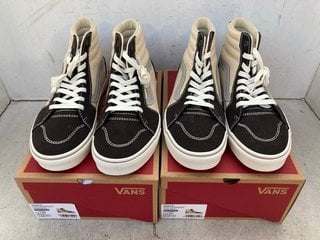 Lot 1208  
            Marchington SR12 - Parcel Delivery Only 

                
2 X PAIRS OF VANS HI-TOPS FILLMORE HI IN OUTDOOR COFFEE/MARSHMALLOW - UK SIZE: 6:...