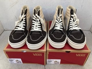 Lot 1209  
            Marchington SR12 - Parcel Delivery Only 

                
2 X PAIRS OF VANS HI-TOPS FILLMORE HI IN OUTDOOR COFFEE/MARSHMALLOW - UK SIZE: 6:...