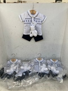 Lot 1210  
            Marchington SR12 - Parcel Delivery Only 

                
5 X SETS OF EMILE ET ROSE FRANK CLOTHING SET IN WHITE/NAVY WITH TEDDY BEAR - AGE:...