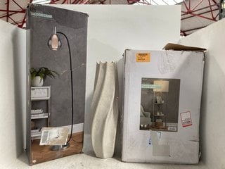 Lot 125  
            Marchington SR12 - Parcel Delivery Only 

                
QTY OF ASSORTED NEXT HOME DECOR ITEMS TO INCLUDE CARSON FLOOR LAMP IN SMOKED OUTE...