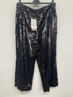 Lot 1321  
            Marchington SR12 - Parcel Delivery Only 

                
THEORY RELAX SEQUINNED TROUSERS IN BLACK - UK 12 - ORIGINAL RRP: £420: LOCATION - E0