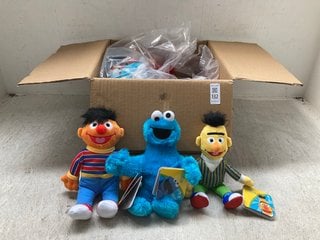 Lot 132  
            Marchington SR12 - Parcel Delivery Only 

                
QTY OF ASSORTED SESAME STREET PLUSH TO INCLUDE ERNIE: LOCATION - J13